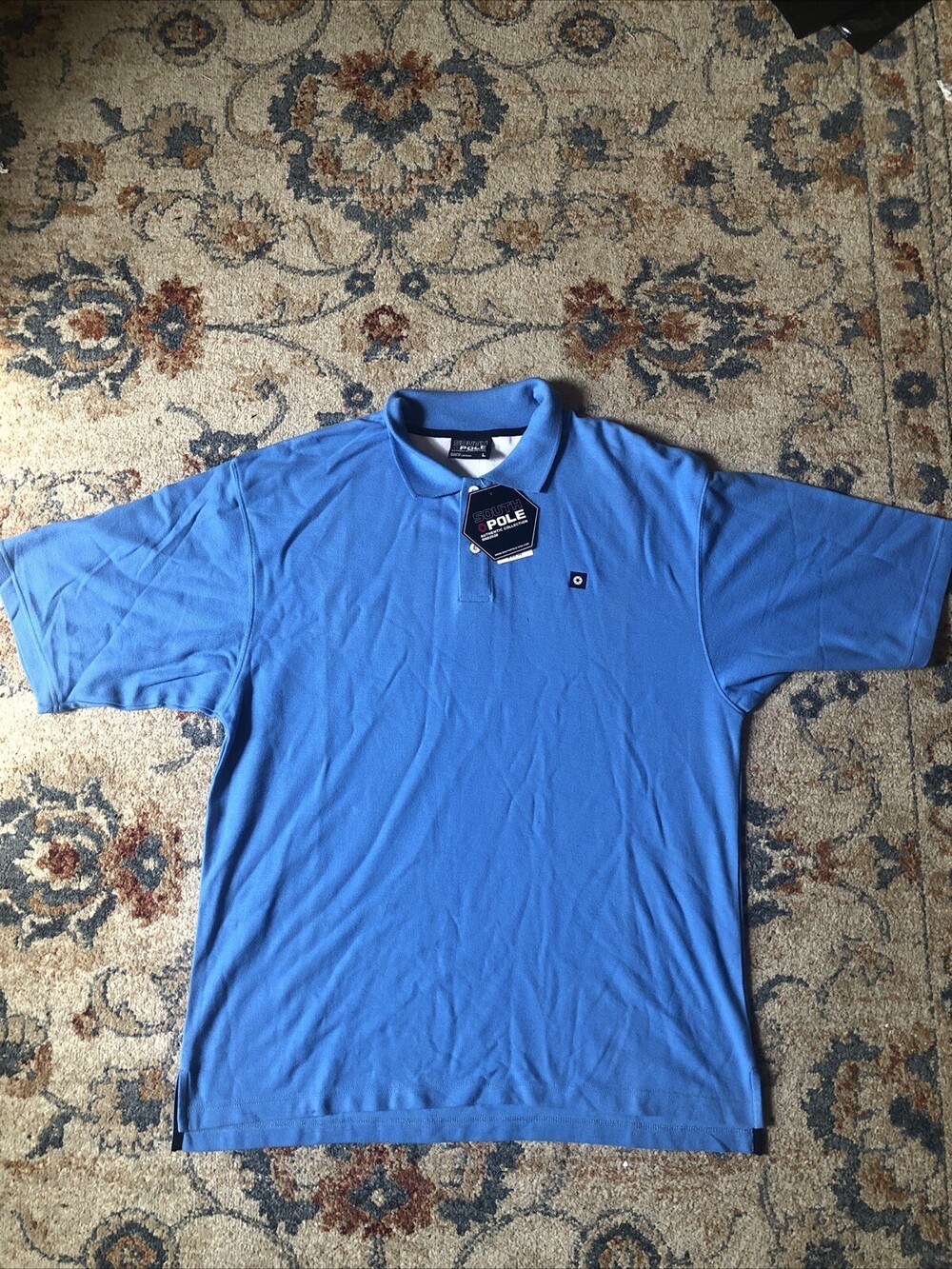 Mens Southpole Polo Shirt Size Large Blue NWT